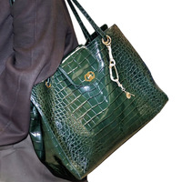 Nouveau Sac Fourre-tout Femme 2026 en PU Imperméable Motif Crocodile, Style Célébrité, Grande Capacité, Polyvalent, Tendance Été