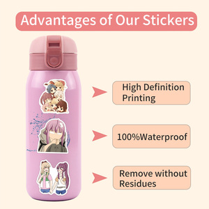 55 Pegatinas de Graffiti del Club Literario Doki Doki para Decoración de Laptop, con Diseño de Yuri Anime Girl - Product Image 5