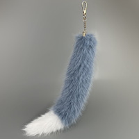 Porte-clés avec queue en fausse fourrure de vison colorée de 15 à 40cm pour femmes Sacs Cars Cosplay queues Sac à dos en fourrure