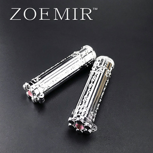 Contenitore per Rossetto <span class=keywords><strong>Vintage</strong></span> con Coperchio a Scatto e Specchio Nascosto, Placcato Argento, Personalizzabile con Logo, Packaging Cosmetico - Product Image 2