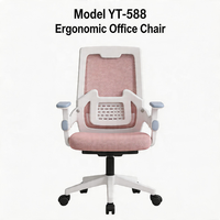 Chaise de bureau ergonomique en maille, base en acier, pivotante, réglable en hauteur, tissu en nylon moderne, usage commercial