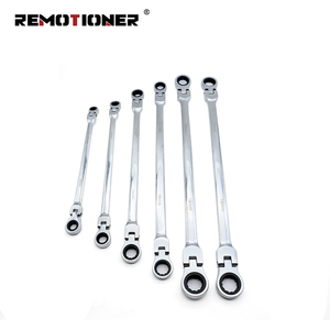 Juego <span class=keywords><strong>de</strong></span> 6 Llaves Métricas Largas <span class=keywords><strong>de</strong></span> 8mm-19mm, Llaves <span class=keywords><strong>de</strong></span> Boca <span class=keywords><strong>Doble</strong></span> <span class=keywords><strong>de</strong></span> 72 Dientes, Juego <span class=keywords><strong>de</strong></span> Llaves <span class=keywords><strong>de</strong></span> Trinquete con Cabeza Flexible Extra Larga - Product Image 5