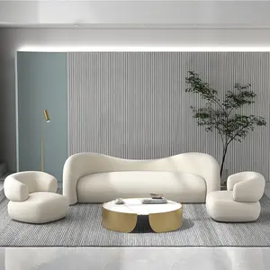 Nordic Italian living room sofa modern cashmere special-shaped home stay sofa shopping mall hotel lobby reception leisure sofa