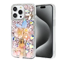 Étui de téléphone portable pour femmes KINGSOUL KS1540, luxueux, brillant, avec diamants, TPU+PC, antichoc, avec anneau magnétique, étuis de téléphone portables scintillants et féminins