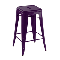 Tabourets de bar hauts d'extérieur, chaise Tollix en métal à prix réduit, revêtement poudré, Barhocker