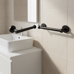 Portarotolo da Bagno Moderno a Parete in Metallo, Design Minimalista Rotondo, Confezione da 2 - Product Image 2