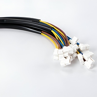 Kabel Harness Kustom dengan Terminal Spade Biru Transparan & Konektor Plastik & Selubung Pelindung untuk Peralatan Pendingin