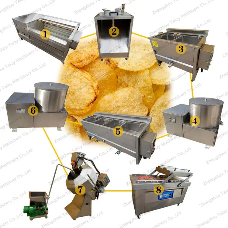Автоматическая машина для производства картофельных чипсов, машина для производства картофельных чипсов, линия по производству картофельных чипсов