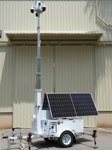 Chuyên nghiệp di động năng lượng mặt trời-powered CCTV tháp Camera off-lưới điện thoại di động giám sát trailers cho trên trang web xây dựng - Product Image 5