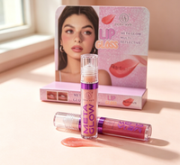 Base de brillant à lèvres liquide hydratant violet en gros, imperméable, sans cruauté, sain, scintillant, de haute qualité, végétalien et brillant