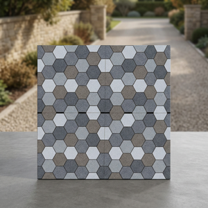 Carreaux de sol en porcelaine émaillée mate jaune doré mosaïque 16x16 pouces, 12 mm, rustiques, antidérapants, pour extérieur - Product Image 6