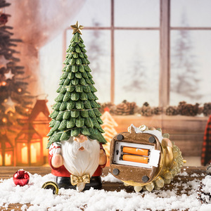 Ornement de plantation de printemps-Décoration de Noël en résine pour la maison Nouveau nain de nain d'arbre de Noël lumineux - Product Image 2