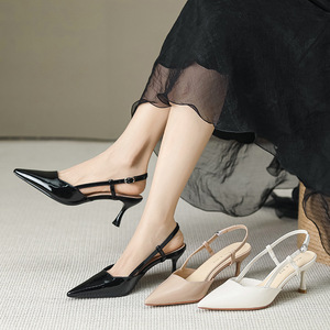 New Pointed Toe Closed Toe High Heel <b>Sandals</b> Soft Sole Comfortable Daily Casual Women Shoes - Product Image 2