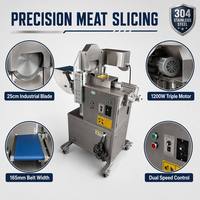 Trancheuse à viande fraîche commerciale modèle 260, moteur à lame 400W, moteur de levage 750W, moteur d'alimentation 25W, contrôleur de vitesse double