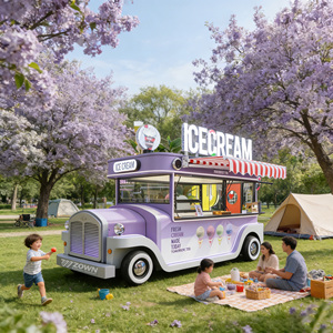 Food truck de rue : Snacks et boissons créatifs, restaurant mobile compact, repas chauds à emporter - Product Image 1