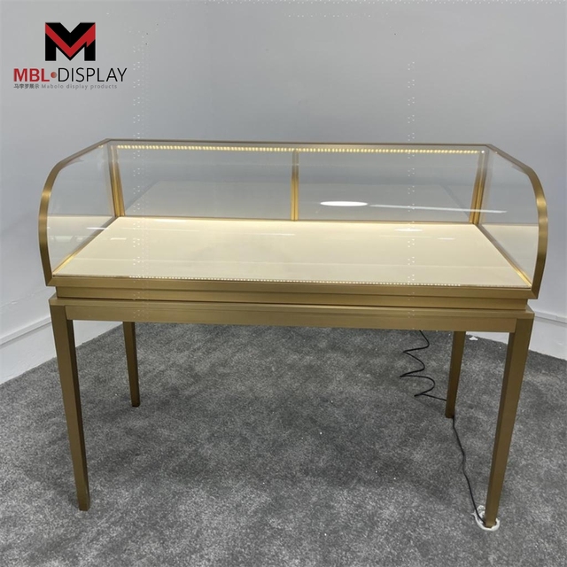 Mall Store Interior Design Luxury Glass Showcase Jewelry Showcase with LED Light Lockable Display Cabinet Supermarket Shelves