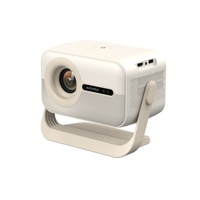 Projecteur LCD natif 1080P, 400 lumens ANSI, mise au point automatique, correction automatique de la distorsion trapézoïdale, Android 14, projecteur de cinéma maison portable, projecteur intelligent