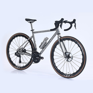 <span class=keywords><strong>Bicicletta</strong></span> da Strada in Titanio Pieno, 24 Velocità con Cambio Wireless, Bici da Corsa Interamente in Lega di Titanio con Cablaggio Interno Completo - Product Image 2