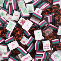 Jeu de Mahjong Américain Élégant 160 Pièces avec Étui de Voyage Moderne et Tendance