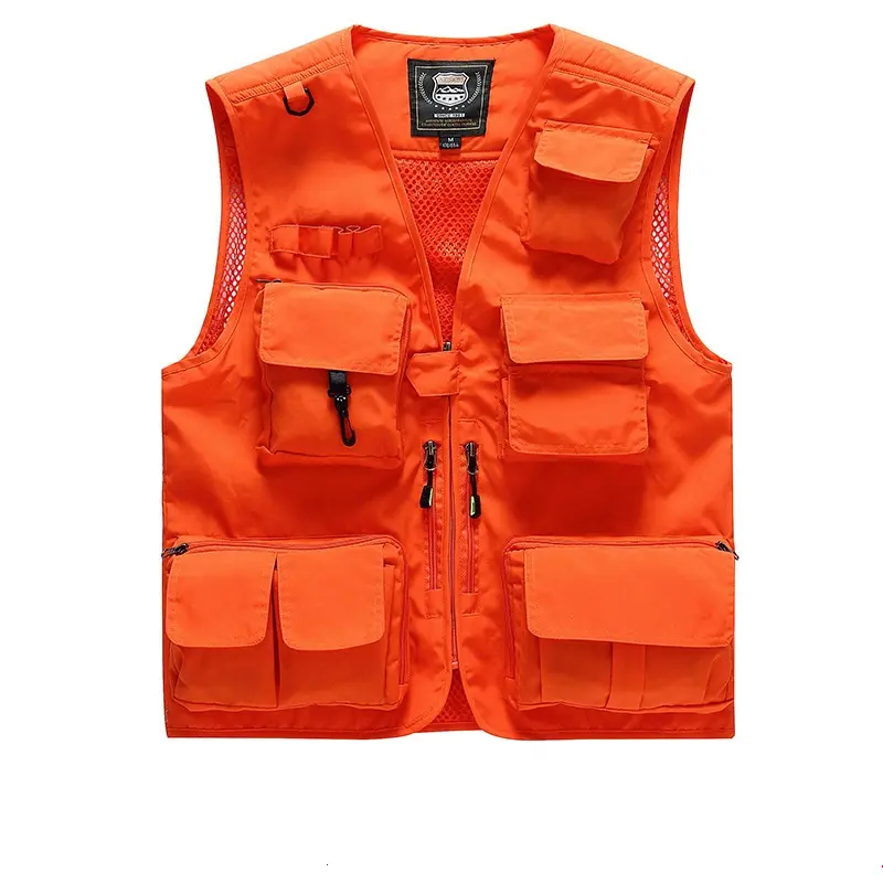 Multi tasche Mesh Outdoor Casual Work Travel Photo Fishing Photography Vest per gilet da trekking da pesca