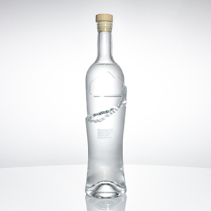 Bouteille en verre élégante et personnalisée gravée, vide, 750 ml, pour Tequila, Gin, <span class=keywords><strong>Whisky</strong></span>, Vodka, Liqueurs, Spiritueux, Alcool, avec bouchon en bois - Product Image 3