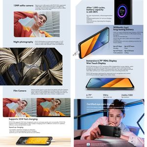 Original <span class=keywords><strong>Xiaomi</strong></span> POCO M6 Global, 8 Go + 256 Go, 6.79 pouces, <span class=keywords><strong>Xiaomi</strong></span> Mi Phone NFC 4G Smartphone Version mondiale avec Google Play - Product Image 3