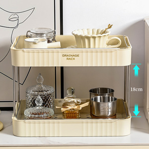 Draining Storage Rack L Size With Partitions Desktop Organizer For Tea Set Storage And Display - Product Image 3