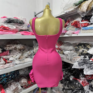 <span class=keywords><strong>Robe</strong></span> de soirée courte à bretelles, dos nu, fendue, à col en V, ornée de cristaux de diamant, tendance 2026, best-seller, sept couleurs - Product Image 3