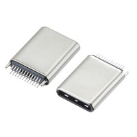 Connettore USB Tipo C Maschio 24 Pin con Guscio Ultra-Sottile Estensibile, Contatti Placcati in Nichel e Oro per Applicazioni PCB