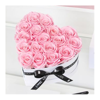 Forever Flower Conserved Roses Eternal Real Heart-Shape Box pour la Saint-Valentin et le cadeau de la fête des mères