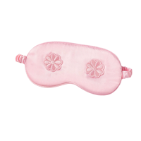 Masque pour les yeux en satin de soie avec logo personnalisé, sangle élastique réglable et occultant, pour cadeaux de la Saint-Valentin et de Noël