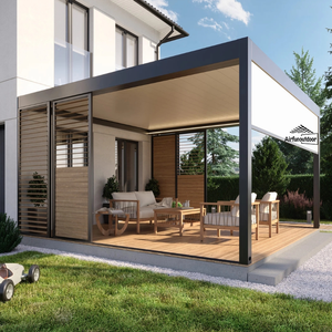 Gazebo <span class=keywords><strong>de</strong></span> aluminio Terraza exterior Techo Louvre Pérgola impermeable para la venta Pérgola <span class=keywords><strong>de</strong></span> aluminio Turquía - Product Image 2