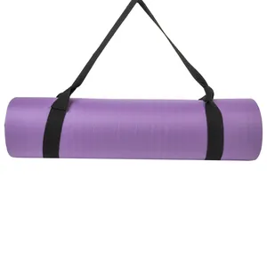 SHENGDE matras Yoga 10mm NBR, alat Fitness kelas atas, bantalan pendukung Fitness bercetak karet busa kualitas tinggi