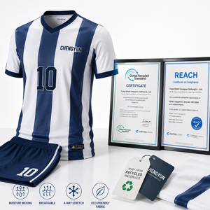 <span class=keywords><strong>Maillot</strong></span> <span class=keywords><strong>de</strong></span> football rayé moderne <span class=keywords><strong>personnalisé</strong></span> avec tissu haute performance pour les académies <span class=keywords><strong>de</strong></span> jeunes - Product Image 6