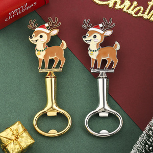 Lindo abridor de botellas con forma de ciervo, aleación de zinc, dorado y plateado, regalo de Navidad, decoración para fiestas - Product Image 5