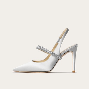 Sandalias de satén de seda con diamantes de imitación para mujer, tallas 32-45, estilo hada, color nude, punta puntiaguda, tacón de aguja de 6-8 cm, cierre de hebilla, suela de goma abierta, novedad 2026 - Product Image 3