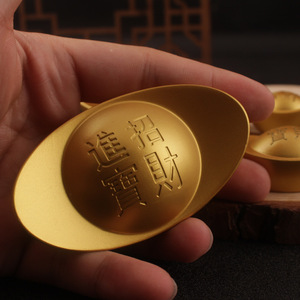 Ornements décoratifs en alliage imitation lingot d'or, lot multi-pièces, décoration de table pour la maison, Nouvel An chinois, vente en gros - Product Image 4