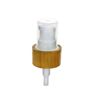 RUIPACK OEM custom manufacturer wholesale eco-friendly 20mm 20/410 real bamboo plastic white cream pump treatment pump