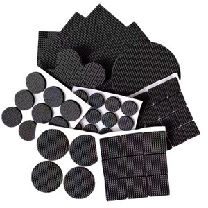 Coussinets de pieds en EVA Jingu, maille noire, antidérapants, absorption des chocs, coussin pour meubles, adhésif, découpe sur mesure - Product Image 2