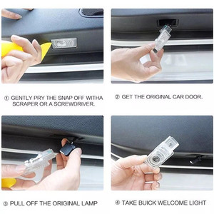 Proyector de sombra de puerta de coche, luz led de bienvenida con logotipo, para <span class=keywords><strong>Cadillac</strong></span> SRX, ATS, <span class=keywords><strong>CTS</strong></span>, XTS, luces de cortesía, <span class=keywords><strong>precio</strong></span> de fábrica - Product Image 4