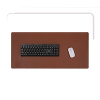 Tapis de bureau en cuir durable et liège de grande taille, des deux côtés, tapis de table pour ordinateur portable à nettoyage facile pour écrire tapis de bureau en cuir PVC