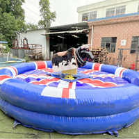 Colchón inflable para fiesta al aire libre, juego de equitación taurina, Rodeo, simulación mecánica, equitación