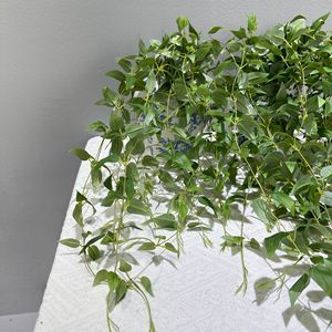 Vignes artificielles de clématites Meng Jie 120 cm, feuillage en plastique, décoration murale, plante verte pour la maison - Product Image 3