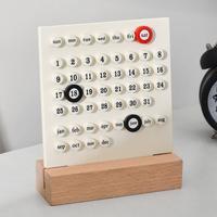 Calendrier de compte à rebours de bureau personnalisé, circulaire, perpétuel, fait main, en acrylique, avec impression numérique, pour examens
