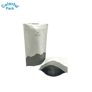 Eco amigable de impresión <span class=keywords><strong>mate</strong></span> de papel de aluminio bolsa de bolsas <span class=keywords><strong>con</strong></span> cierre de cremallera superior para el té. - Product Image 2
