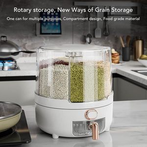Contenedores de Almacenamiento de Alimentos Secos con Rotación de 360 Grados para Cocina Comercial, Dispensador de Cereales Multigrano con Tapas - Product Image 2