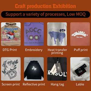 เสื้อฮู้ดดี้แฟชั่นใหม่สำหรับผู้ชายปี 2025 ผ้าฝ้ายฟลีซ 100% สวมใส่สบาย สีพื้น ซักเอนไซม์ ปักลาย 3 มิติ พิมพ์ลายพัฟฟ์ มีซับใน - Product Image 5