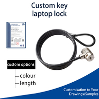 Candado para Portátil con Cable de Acero Trenzado, Ecológico, Duradero, con Llave Personalizada, Antirrobo, Seguro para Computadora Portátil