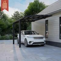 Abri double pour voiture avec toit en polycarbonate, stationnement sécurisé, structure en métal - cadre en aluminium, idéal pour les allées, les cours et les rues, carport