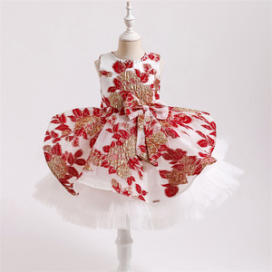 Vestido <span class=keywords><strong>de</strong></span> princesa para niños, falda <span class=keywords><strong>de</strong></span> tutú bordada con lazo, tridimensional, color blanco - Product Image 5